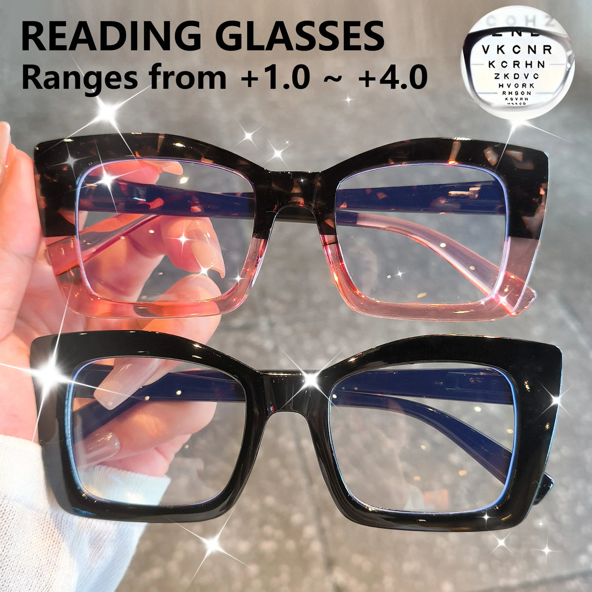 Chic  Reading Glasses for Women &  Men - Vintage Reading Glasses, Ideal for Computer Reading, Gaming, TV, and Phone Use.
