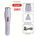 3-in-1 Waterproof Electric Hair Trimmer for Women