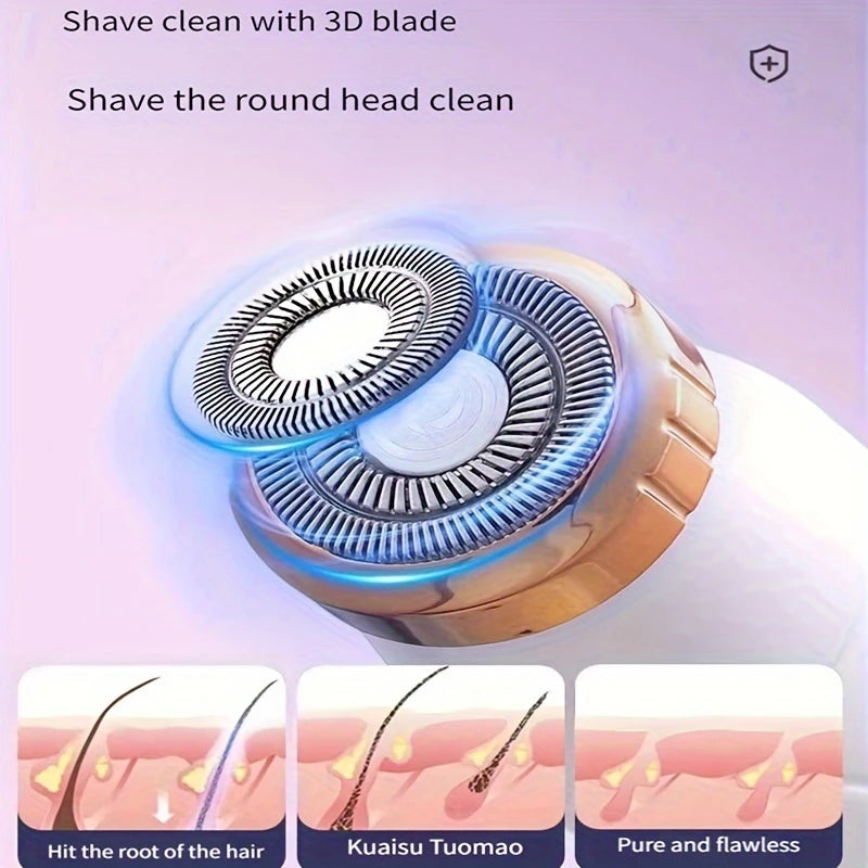 3-in-1 Waterproof Electric Hair Trimmer for Women