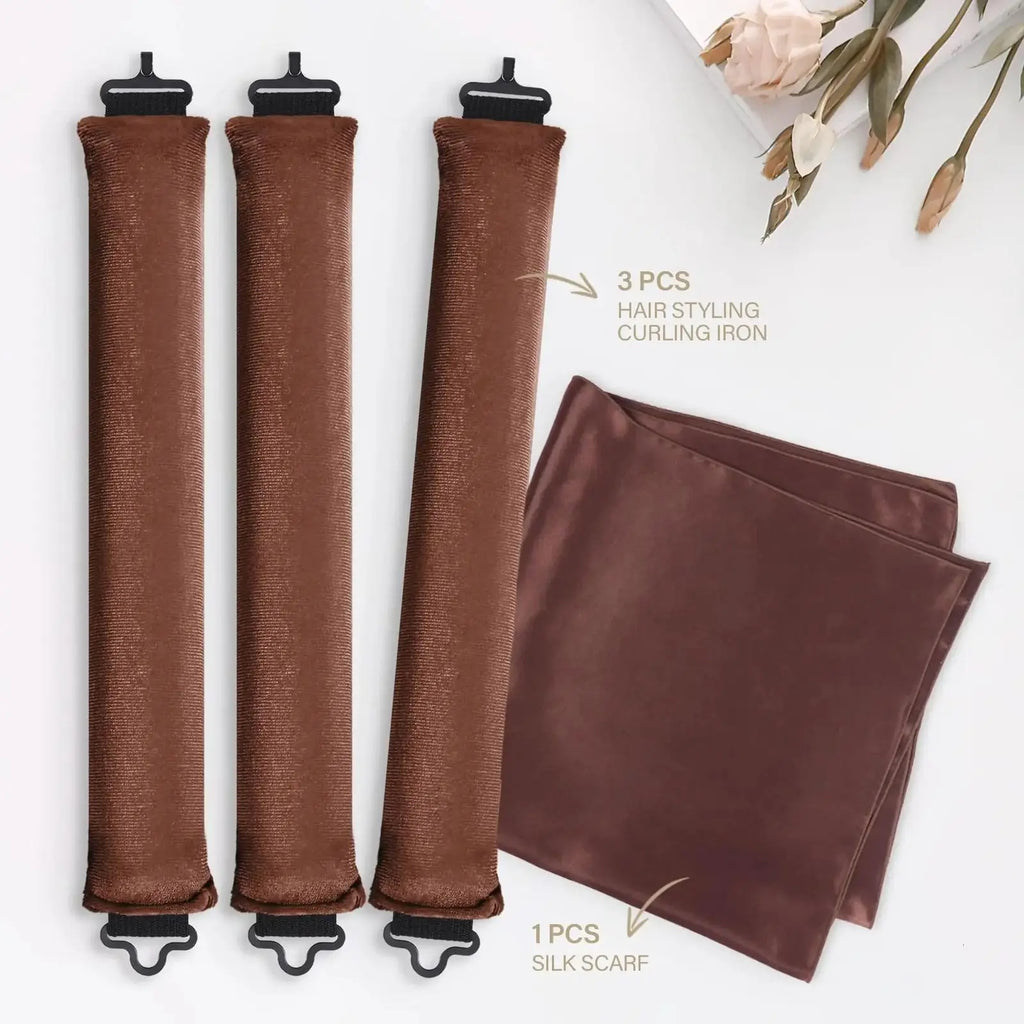 Heatless Hair Curler 27cm Sleep-friendly Heatless Curling Wand 3.5 Diameter Large Wave Curling Wand