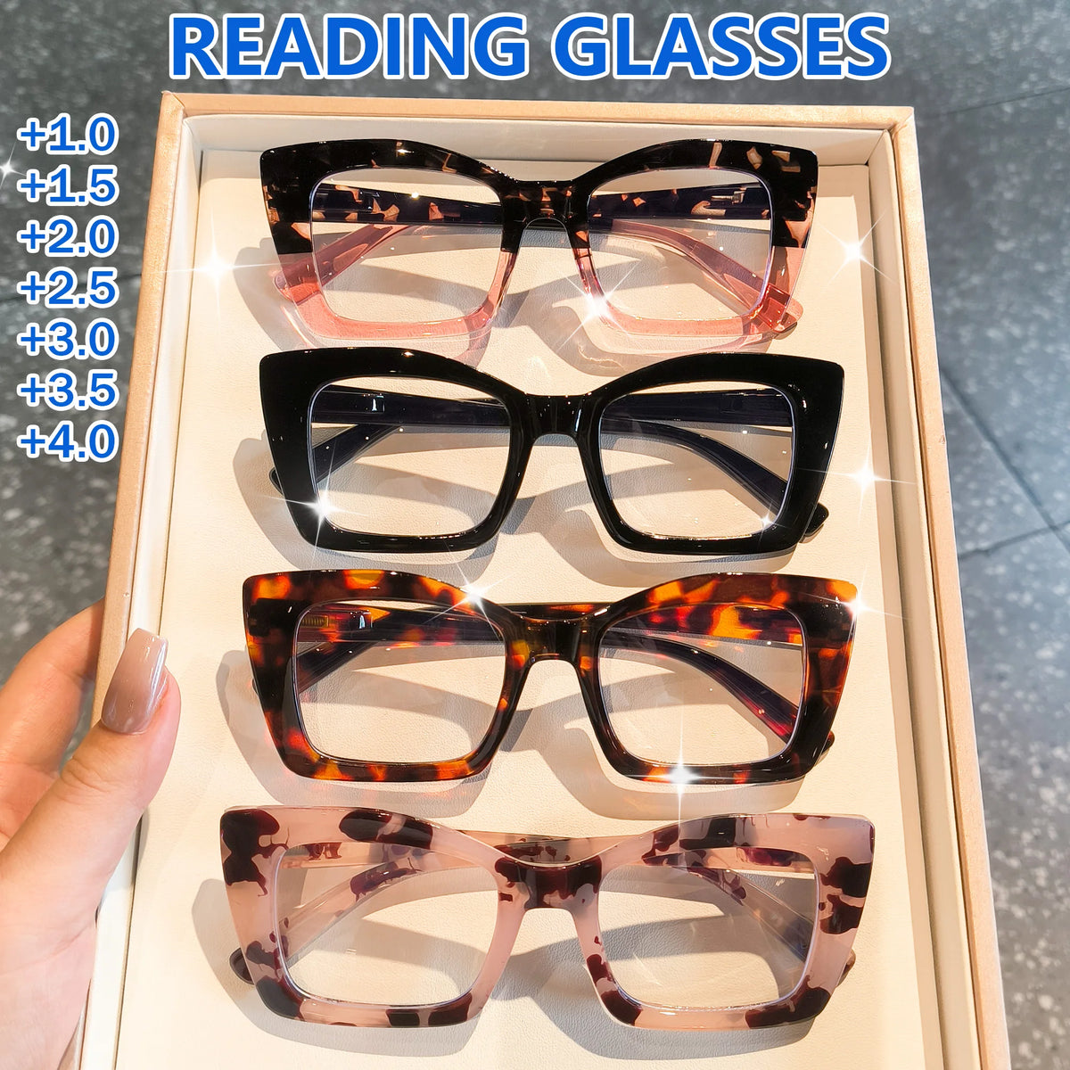 Man With Glasses Using Computer Chic Reading Glasses for Women & Men - Vintage Reading Glasses, Ideal ...