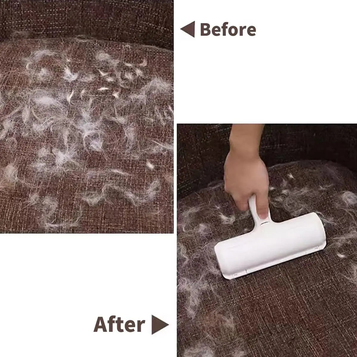 Pet Hair Remover Roller - Dog & Cat Fur Remover with Self-Cleaning Base - Efficient Animal Hair Removal Tool - Perfect for Furniture & Clothing