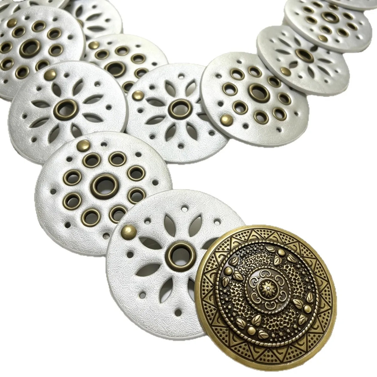 Boho Hollow Out Disc Waist Belt for Women, Vintage Metal Buckle Wide Decorative Belt, Fashion Waistband for Jeans Dresses