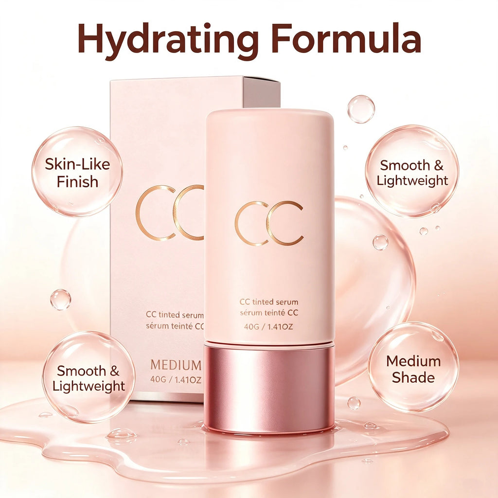 CC Color Correcting Cream Lightweight Smooth No Caking Even Tone Natural Glow Easy Apply No Makeup for Women Daily Commute