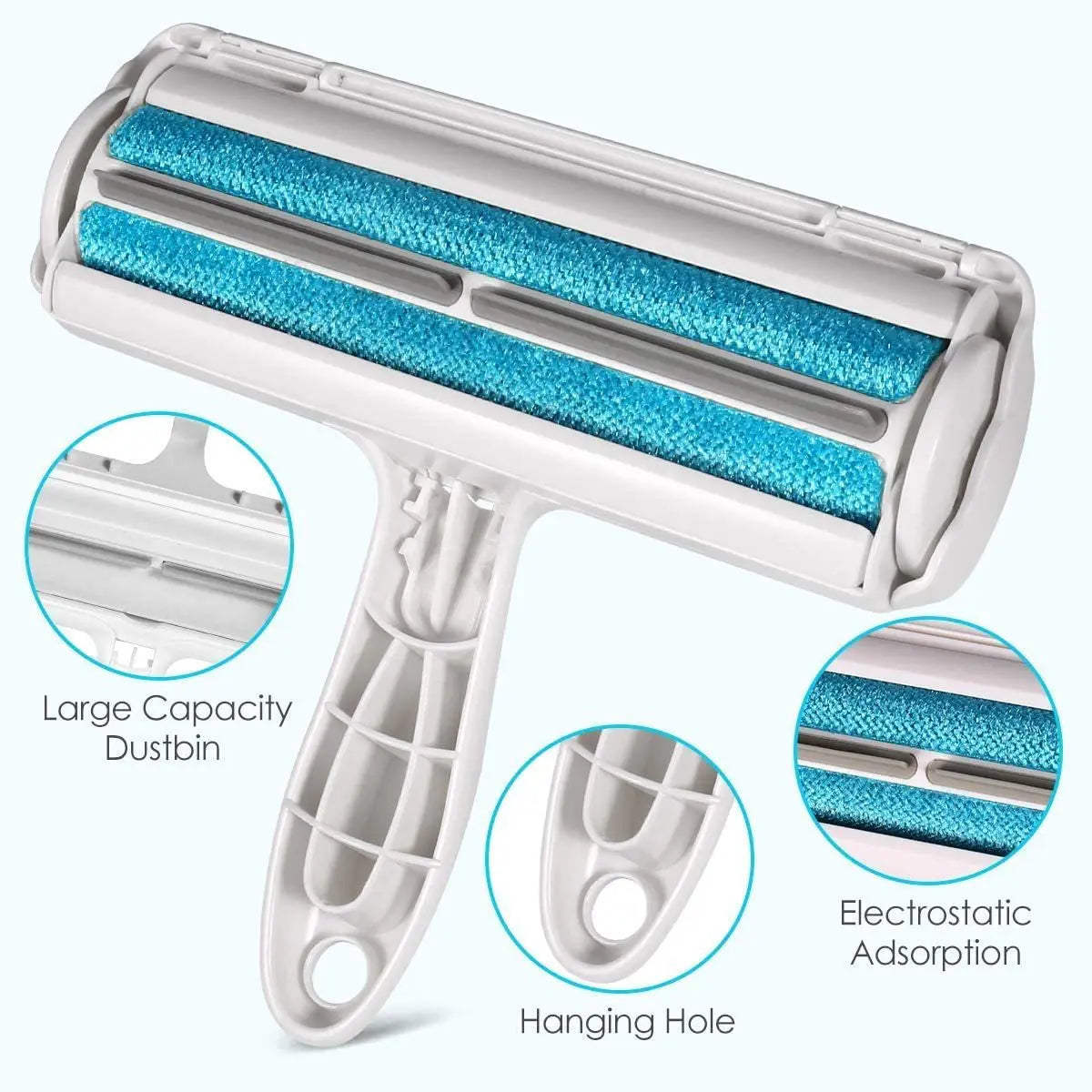 Pet Hair Remover Roller - Dog & Cat Fur Remover with Self-Cleaning Bas ...